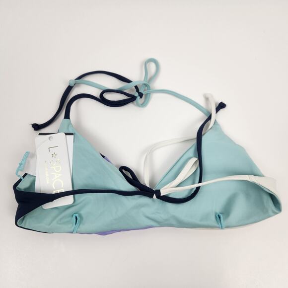 L*Space Sea Glass Bikini Top Blue Purple White Size Medium NWT - Picture 3 of 5